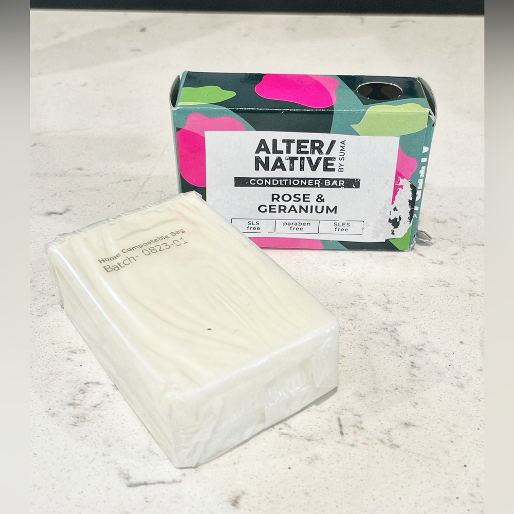 Alter/Native By Suma Conditioner Bar Rose & Geranium Made in UK NIB